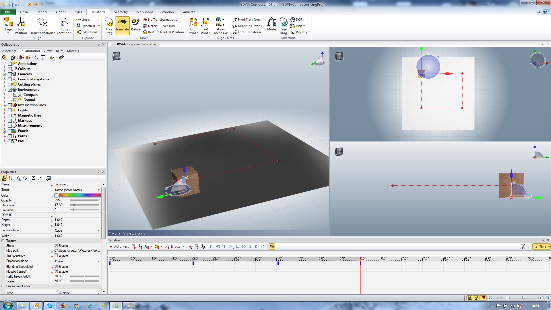 3DVIA Composer Advanced Transformations