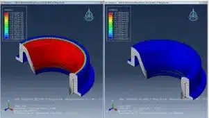 secondary fluid pressure interaction of a rubber seal for a steel pipe in abaqus cae
