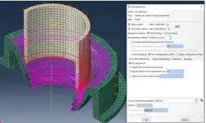 contact pairing of a rubber seal for a steel pipe in abaqus cae