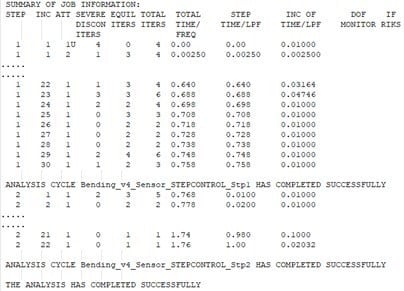 summary of job information for native termination